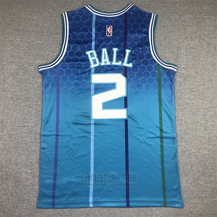 Camiseta Charlotte Hornets LaMelo Ball #2 Ciudad 2021-22 Azul
